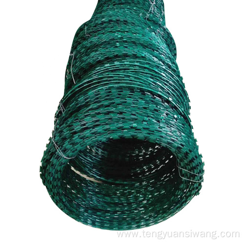 razor barbed wire green